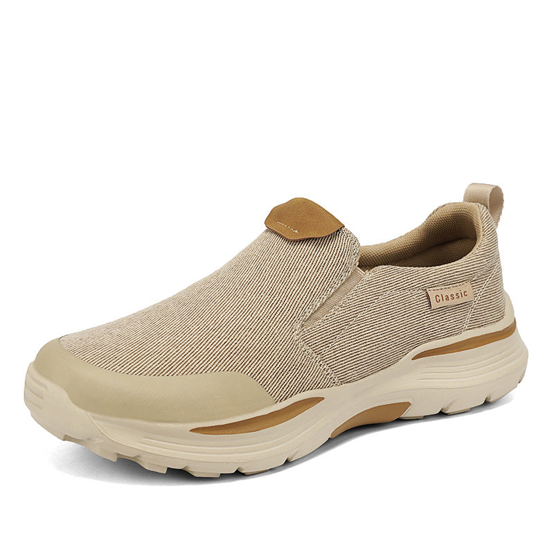 Men's Size Lightweight Laceless Cloth Outdoor Slip-on Casual Shoes