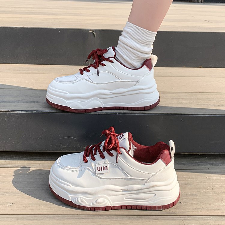 Women's Bottom Heightened Easy Wear Muffin Bread Sneakers