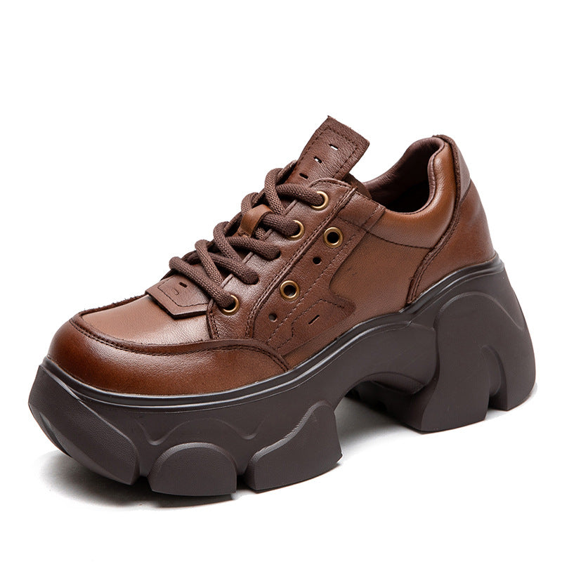 Women's Small Heightened Single Layer Comfortable Platform Casual Shoes