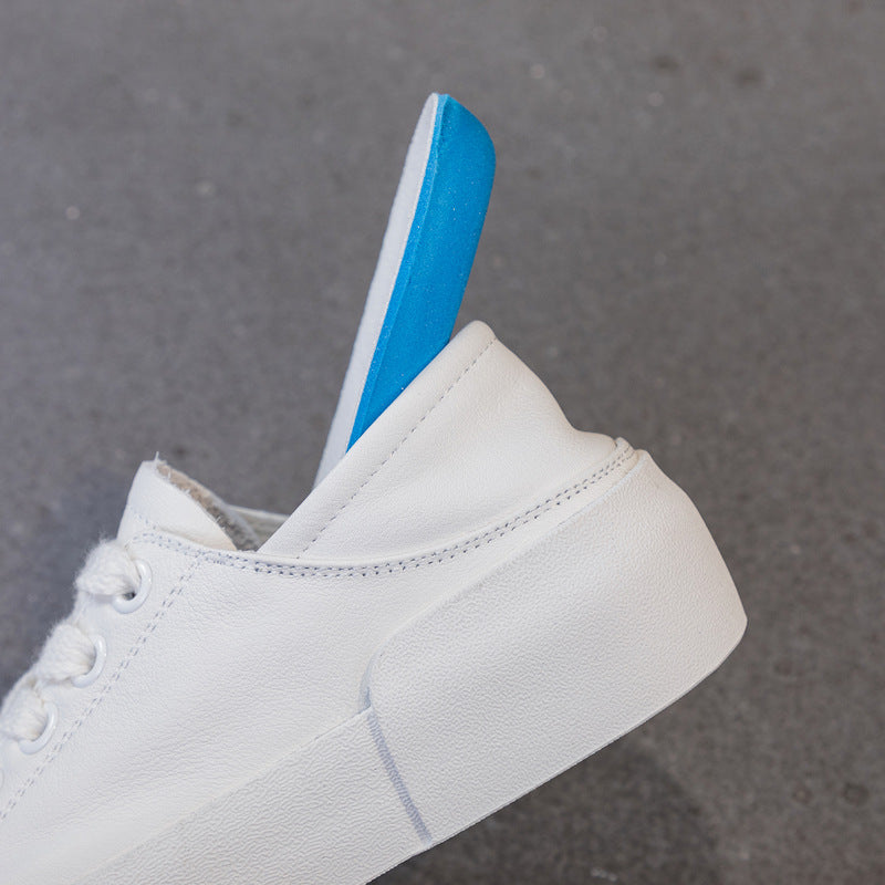 Women's Spring Cowhide Easy Wear Korean Flat Sneakers