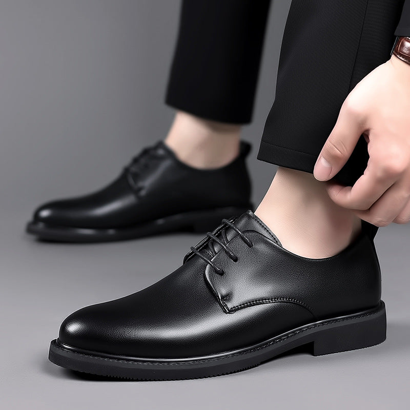 Men's Green Business Formal Wear British Fashion Leather Shoes