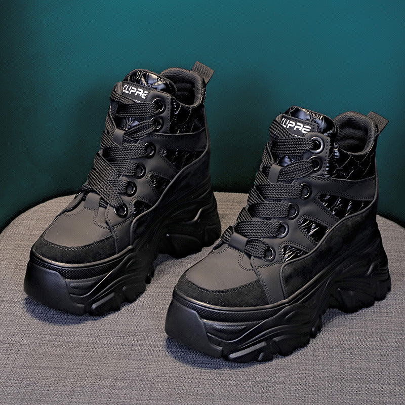 Women's Autumn Platform Muffin Height Increasing Insole Sneakers