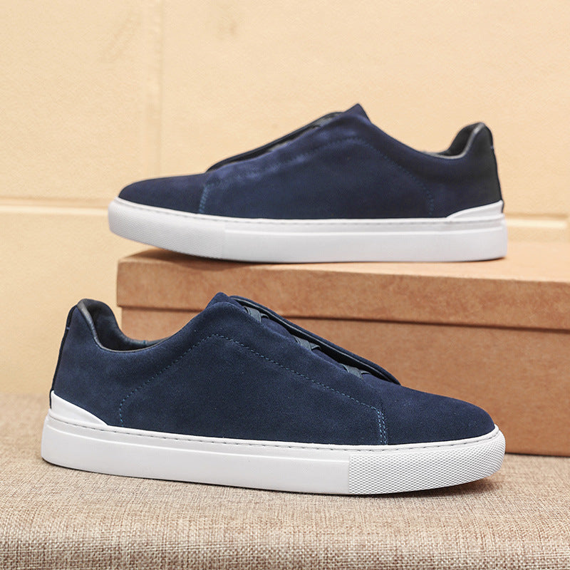 Men's Top Layer Cowhide Four Korean Versatile Leather Shoes