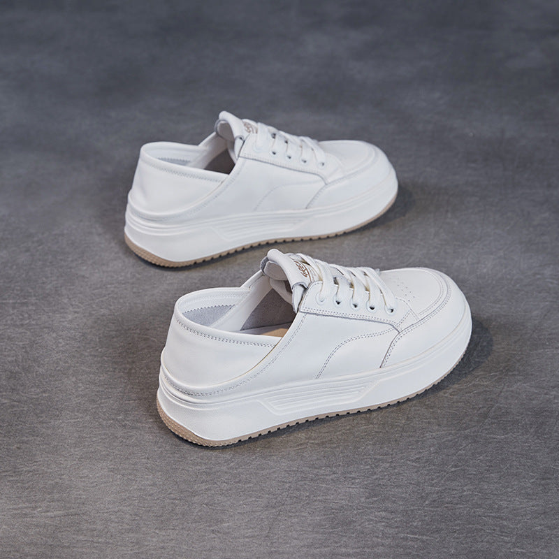 Women's Platform White Genuine Super Soft Bottom Casual Shoes