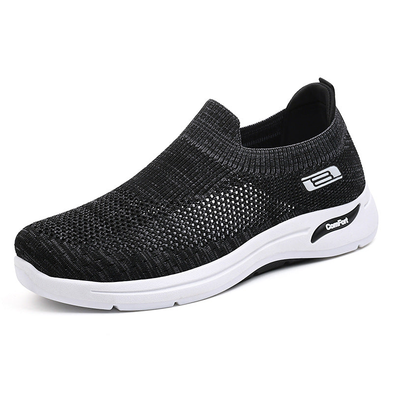 Men's Spring Breathable Mesh Surface Flying Woven Casual Shoes