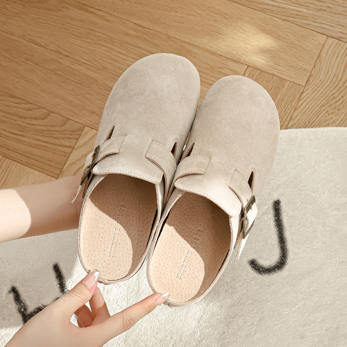 Bottom Closed Toe Half Inner Height Increase Slippers