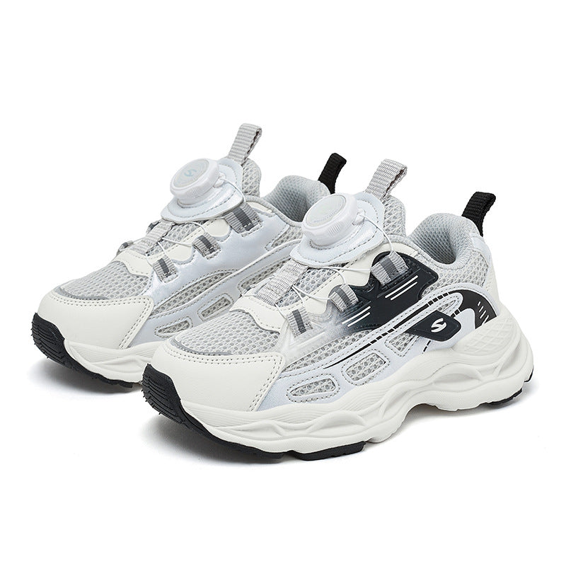 Children's Mesh Breathable Rotating Buckle Dad Versatile Kid's Sneakers