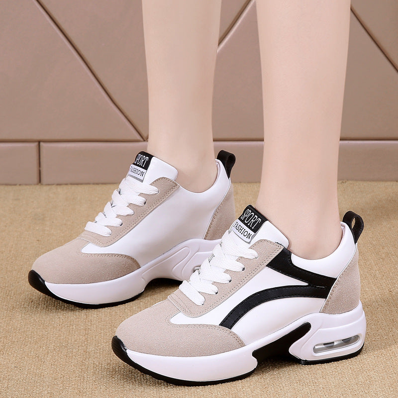 Women's Genuine Elevator White Slimming Sports Travel Casual Shoes