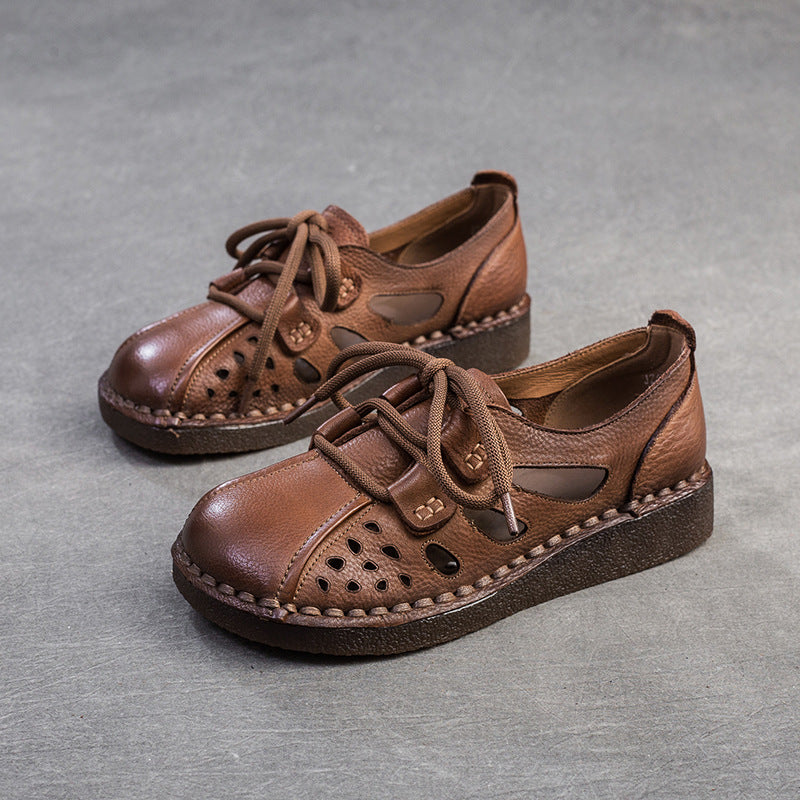 Women's First Layer Cowhide Hollow Comfort Breathable Sandals