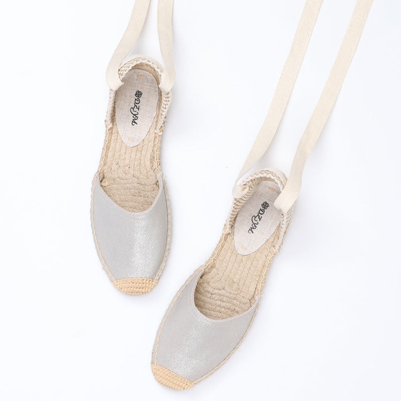 Women's Summer Round Toe Hemp Bottom Fisherman Slingback Sandals