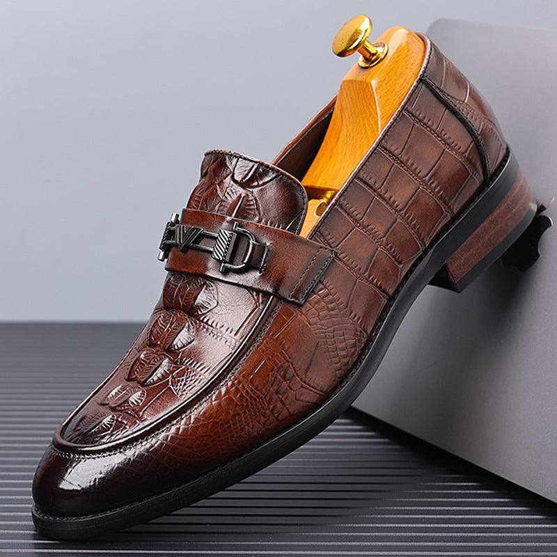 Men's Cowhide Business Formal Wear Office British Leather Shoes