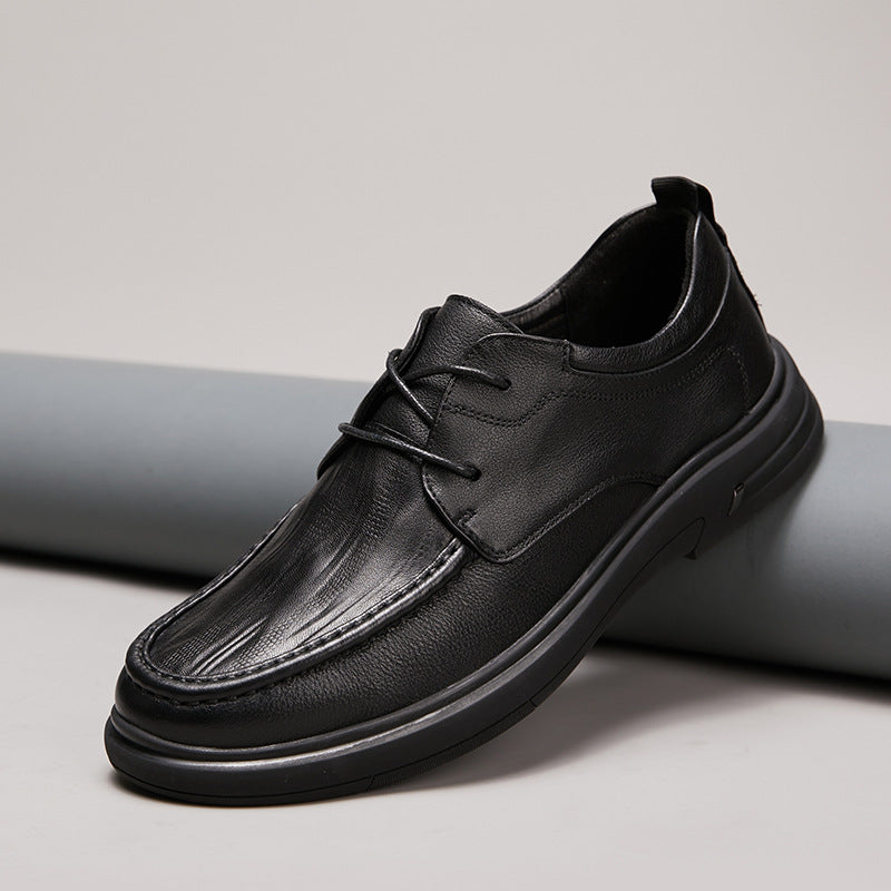 Men's Super Soft Top Layer Cowhide Embossed Leather Shoes