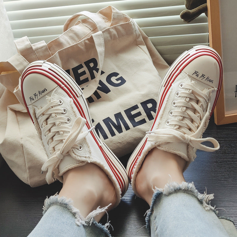 Men's Durable Wu Beggar Board Design Canvas Shoes