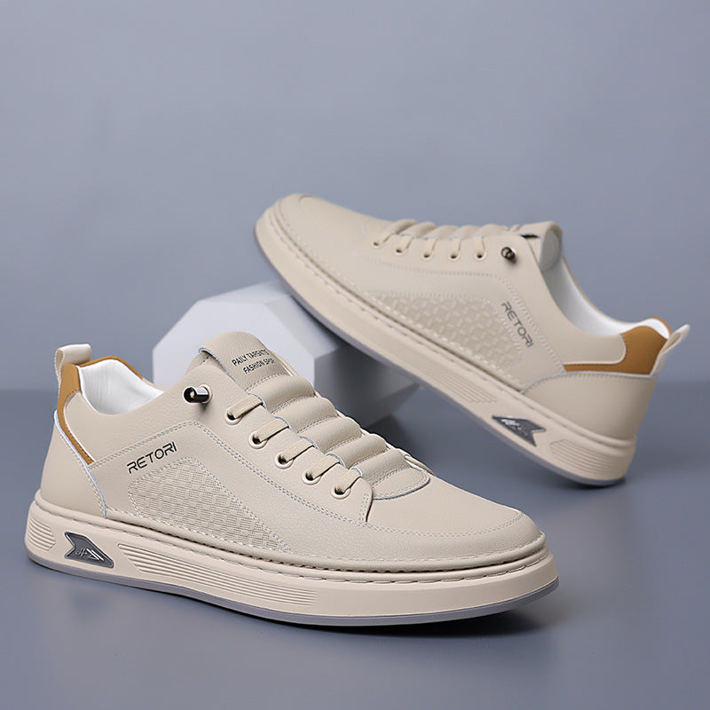 Men's Unique Summer White Fashion Platform Sneakers