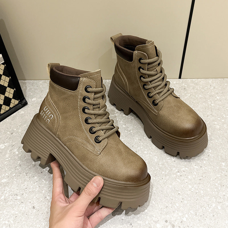 Women's Martin For Retro Motorcycle Thick Bottom Boots