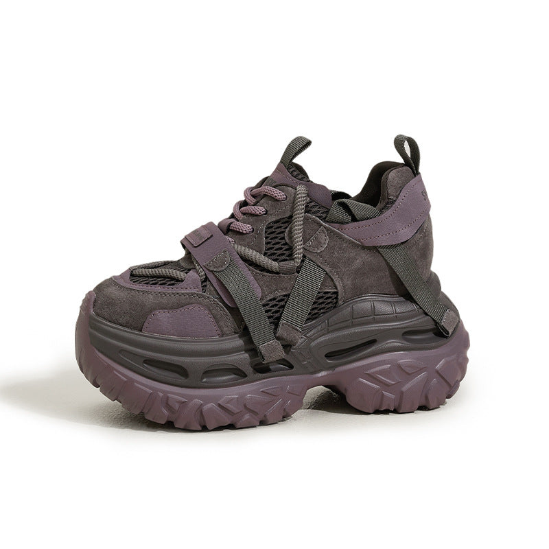 Women's Platform Dad Mesh Breathable Fashionable Height Increasing Women's Sports Shoes