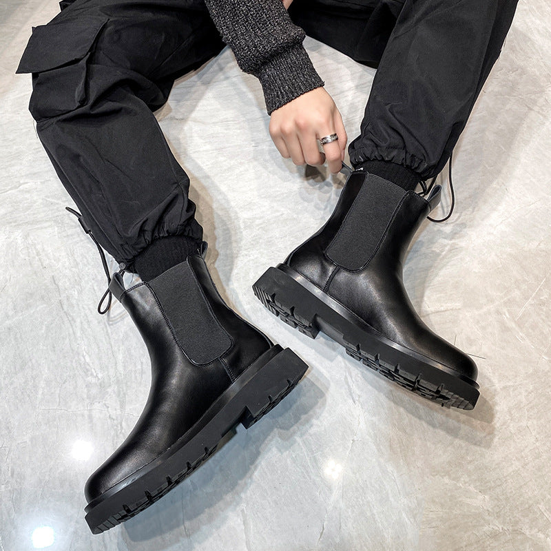 Men's Martin Winter Fleece-lined Warm Chelsea Booties Boots