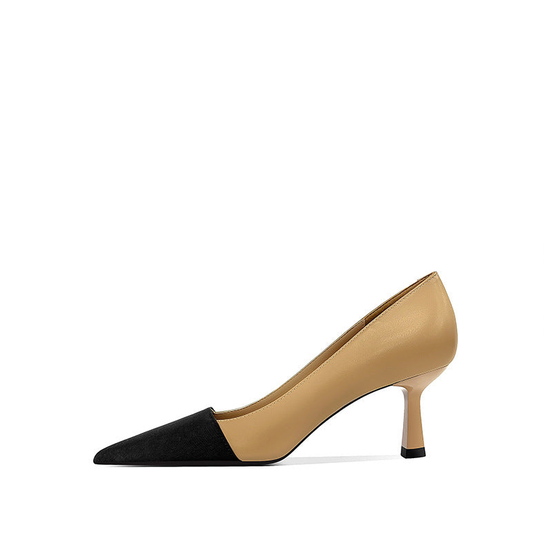 Women's Style High Stiletto Genuine Pumps Pointed Women's Shoes