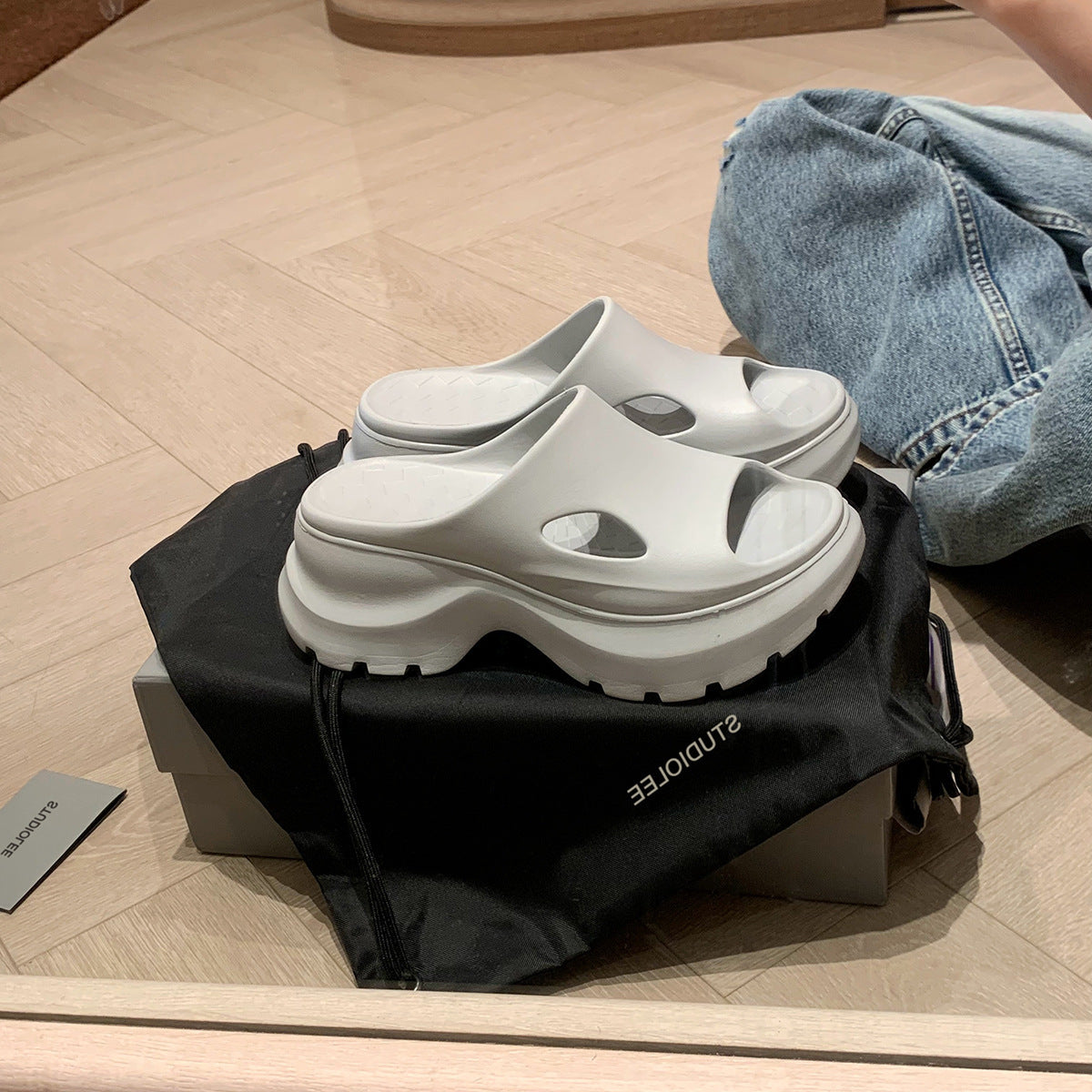 Women's Platform Height Increasing For Open Toe Slippers