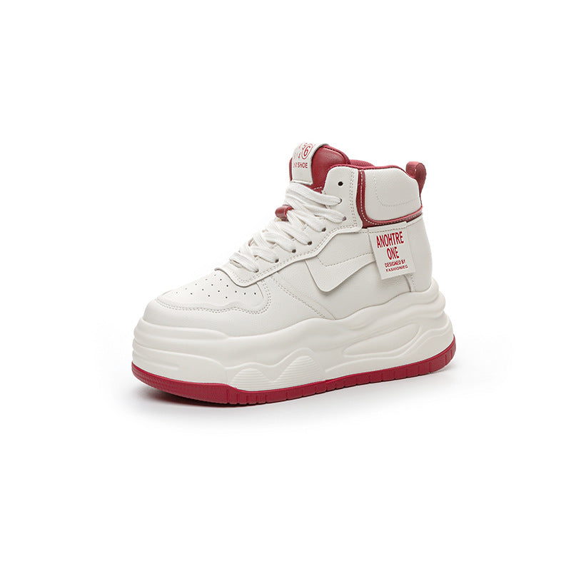 Women's White Trendy Autumn Korean Style Versatile Sneakers