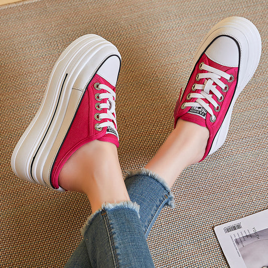 Women's Cap Semi Muffin Height Increasing Insole Fashion Slippers