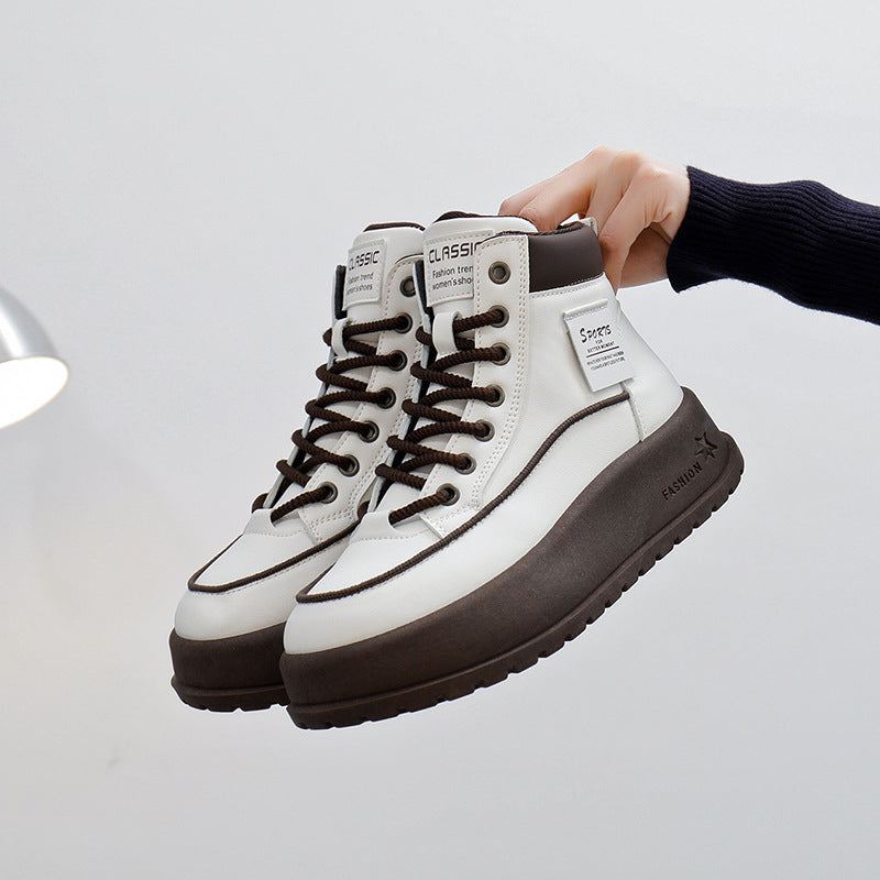 Women's Autumn Korean Style Breathable White Board Casual Shoes