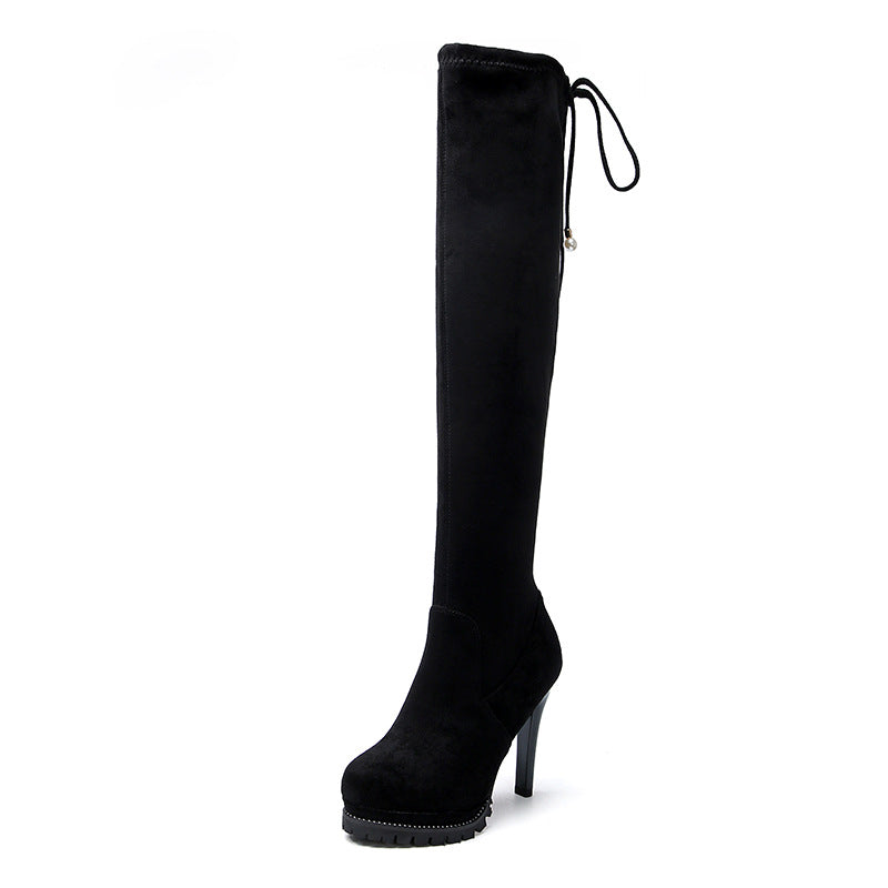 Women's Stiletto Pearl Sexy Stovepipe Overknee Versatile Boots