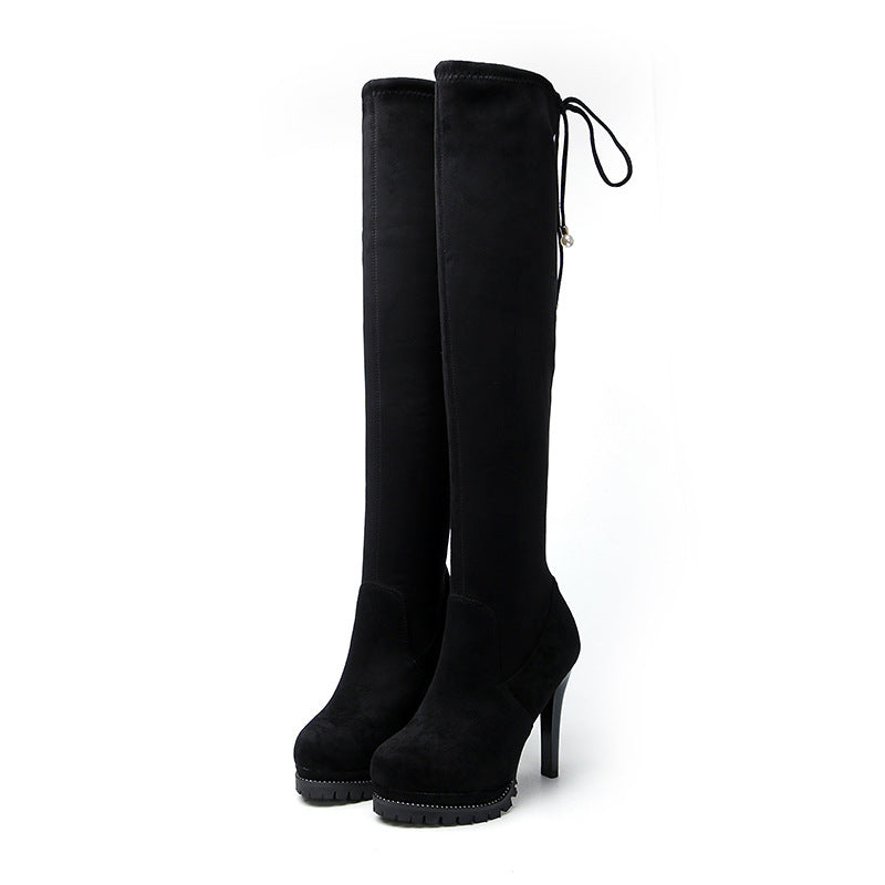 Women's Stiletto Pearl Sexy Stovepipe Overknee Versatile Boots