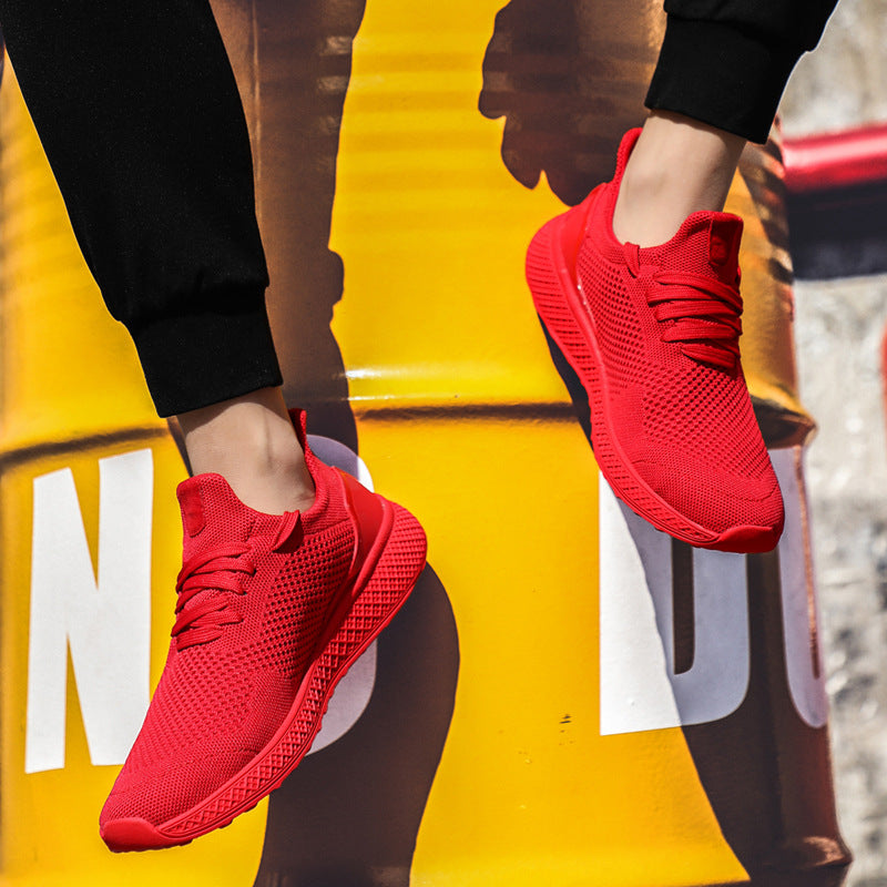 Men's Summer Trendy Breathable Plus Size Flying Sneakers