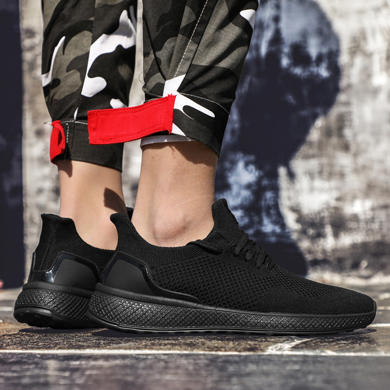 Men's Summer Trendy Breathable Plus Size Flying Sneakers