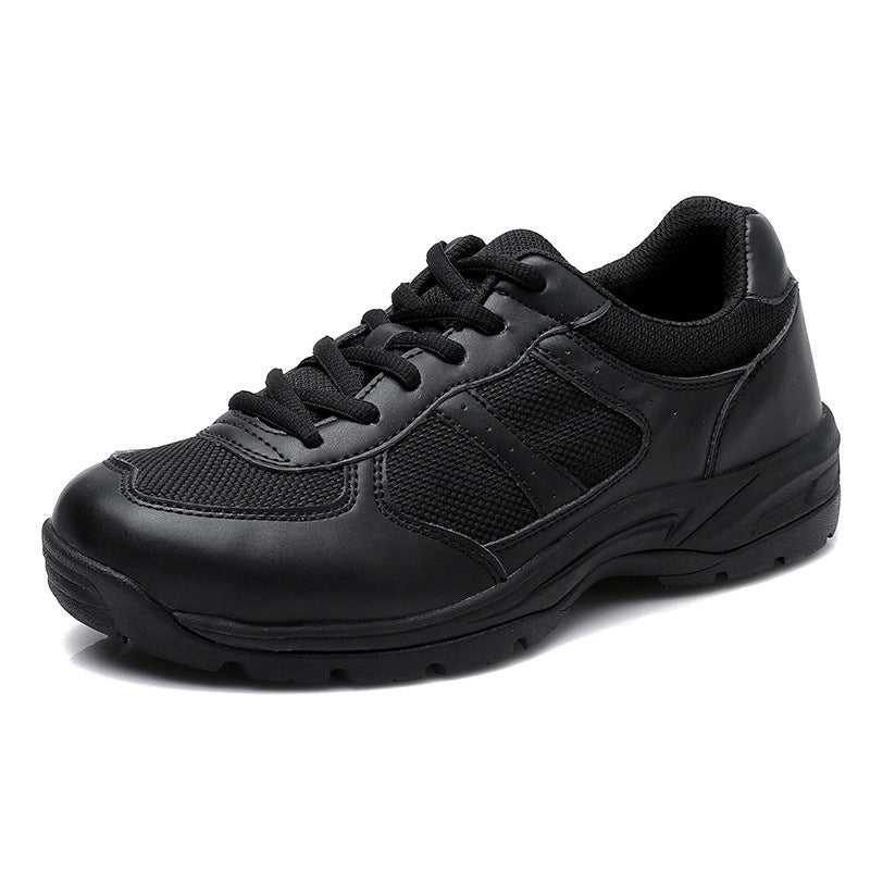 Men's Training Front Breathable Black Round Head Sneakers
