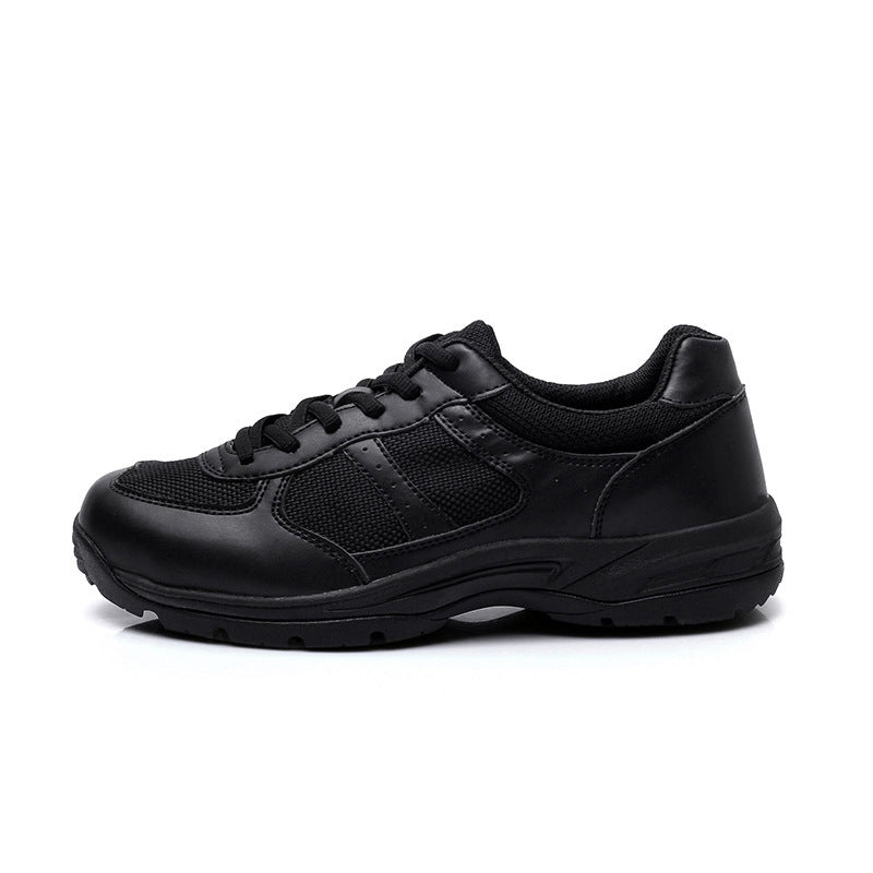 Men's Training Front Breathable Black Round Head Sneakers