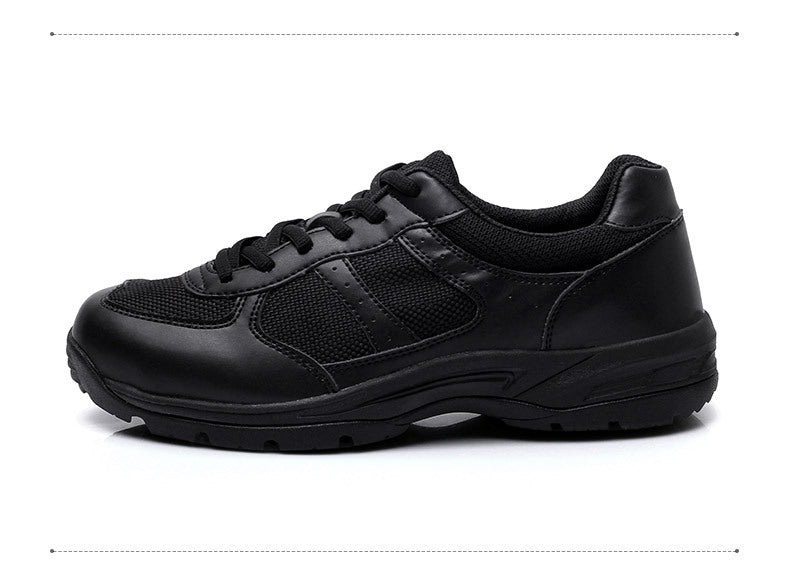 Men's Training Front Breathable Black Round Head Sneakers