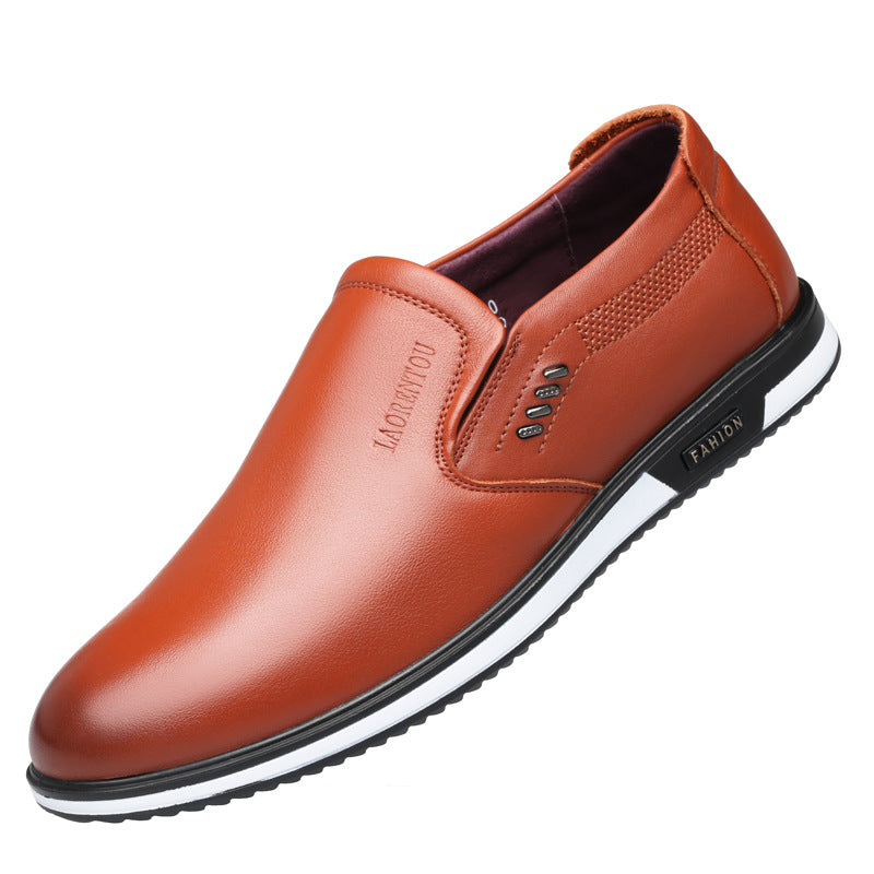 Men's Head White For Authentic Hollow Out Leather Shoes