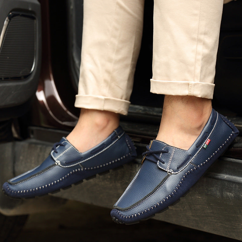 Men's Small Size British Lazy Driving Green Casual Shoes
