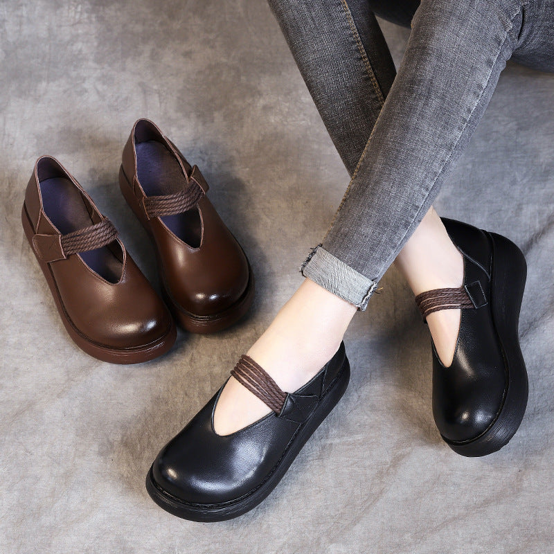 Women's Platform Velcro Retro Ethnic Style Pumps Casual Shoes