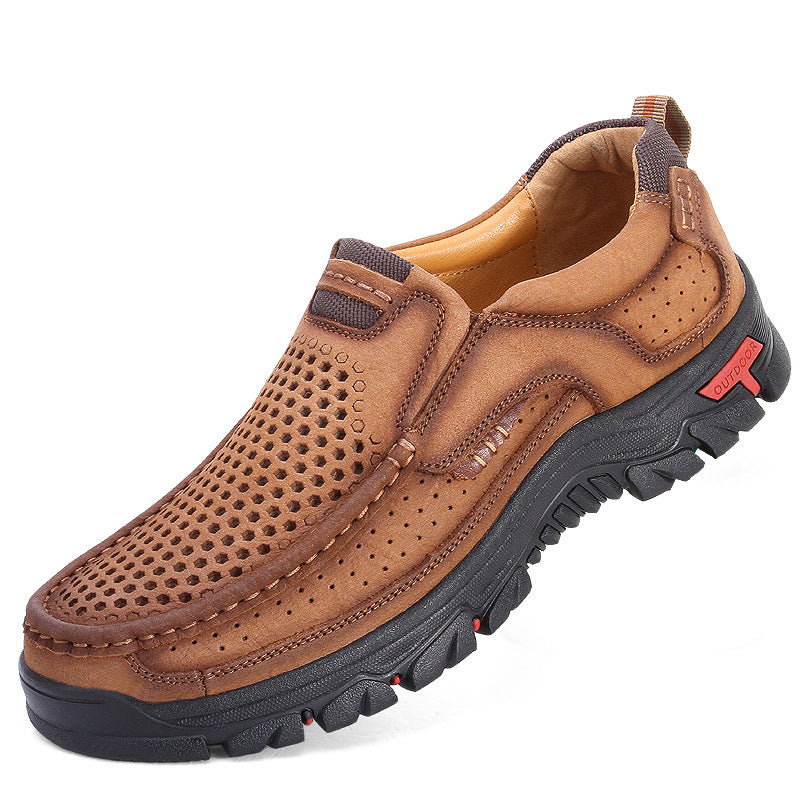 Men's Summer Breathable Hole Dad Genuine Xl Sneakers
