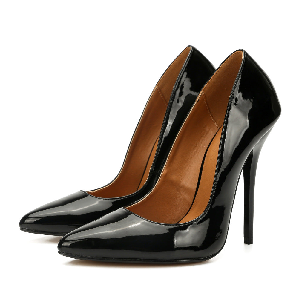 Women's & Men's Black Silk Beauty Fake Dress Super Women's Shoes