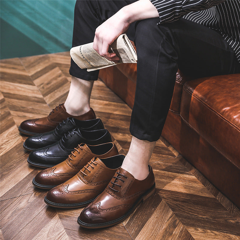 Formal Wear Separated Retro British Style Leather Shoes