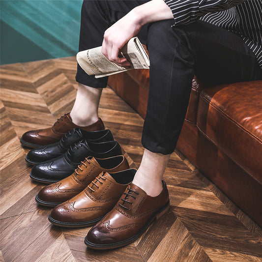 Formal Wear Separated Retro British Style Leather Shoes