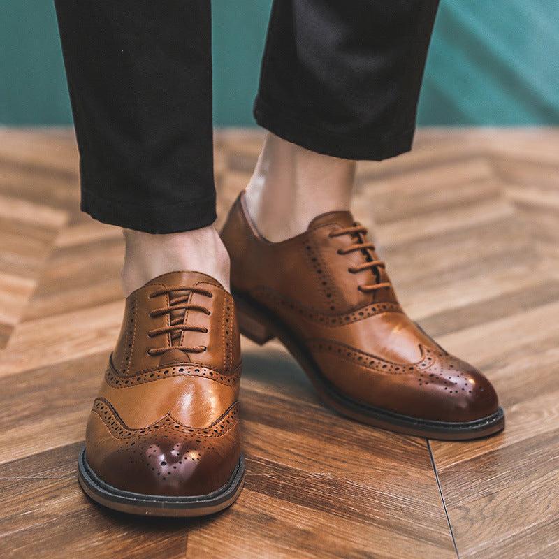 Formal Wear Separated Retro British Style Leather Shoes