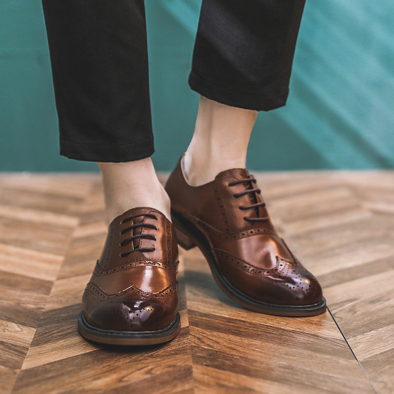 Formal Wear Separated Retro British Style Leather Shoes