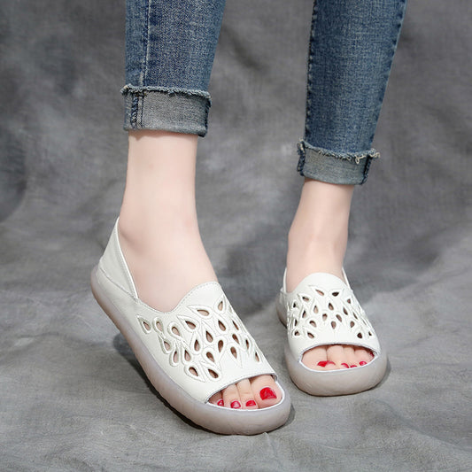 Women's Bottom Maternity Embroidered Mother Genuine Handmade Sandals