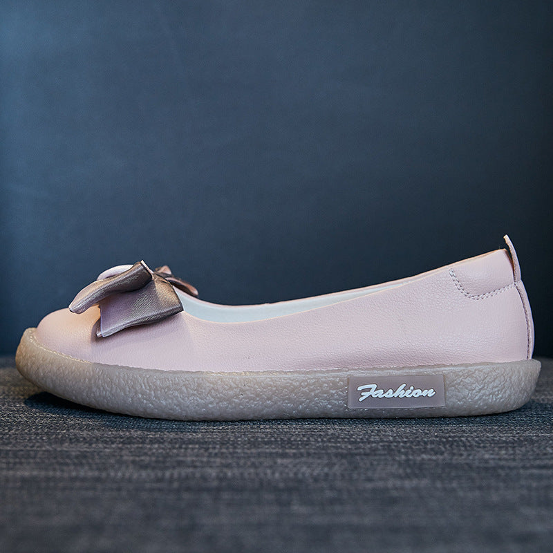 Women's Vintage Genuine Mori Soft Bottom Bowknot Low-cut Slip-on Women's Casual Shoes