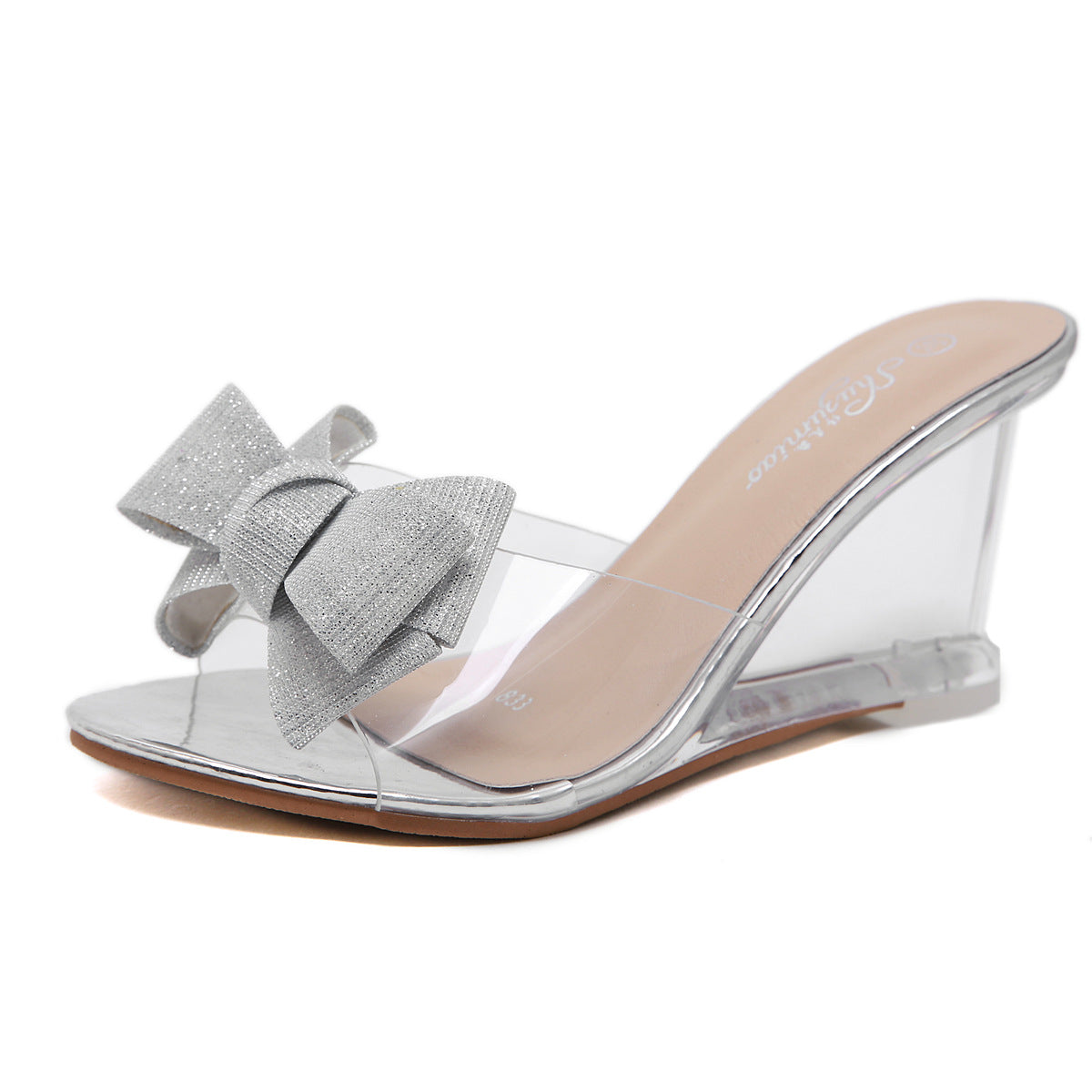 Women's Wedge Summer Sexy Crystal Transparent High Sandals