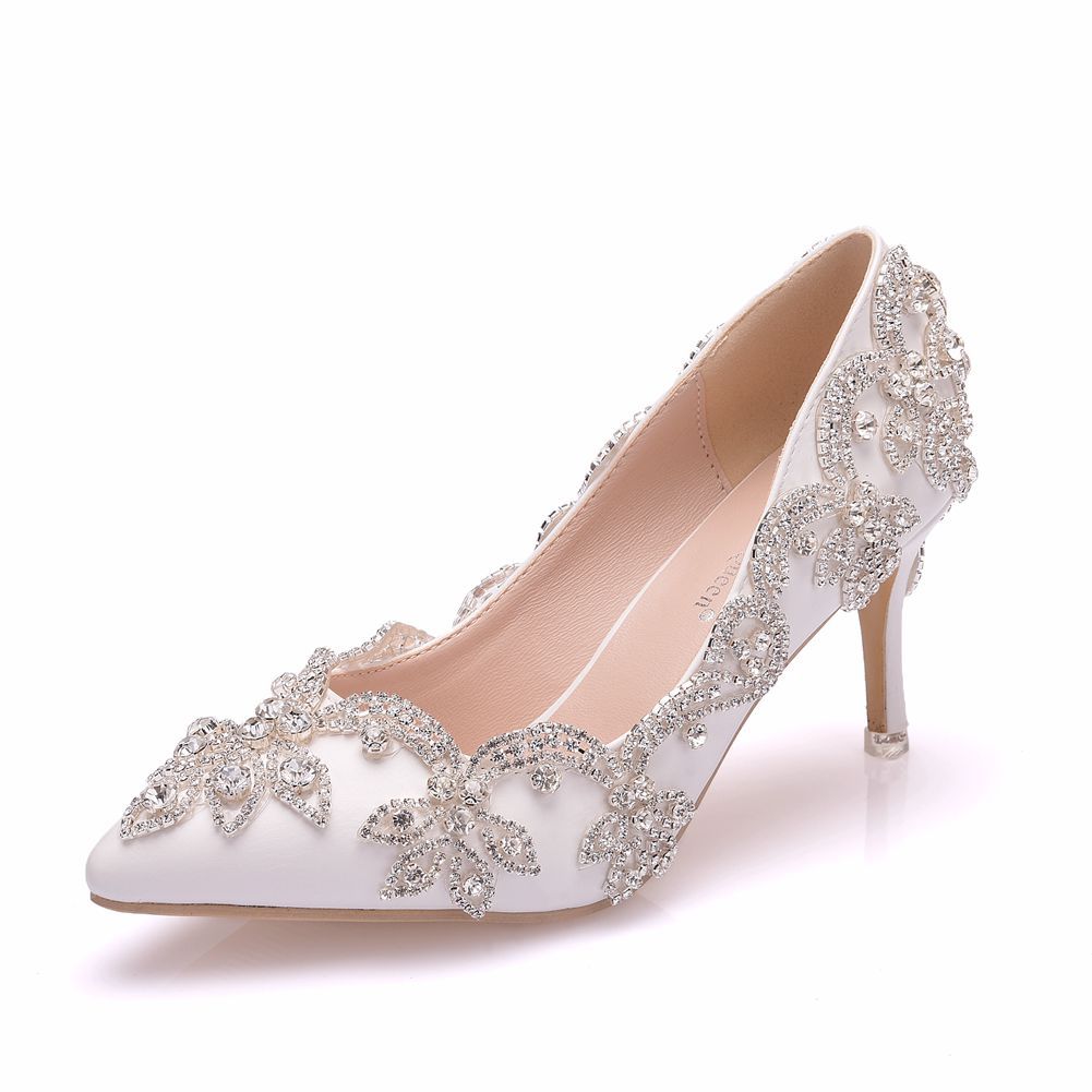Women's Small Stiletto Plus Size Rhinestone Wedding Women's Shoes