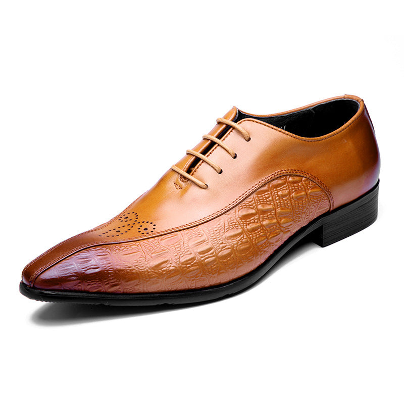 Men's Business Formal Wear Banquet Fashion Brogue Leather Shoes