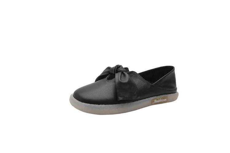 Women's Low-cut Two-way White For Slip-on Bow Soft Casual Shoes