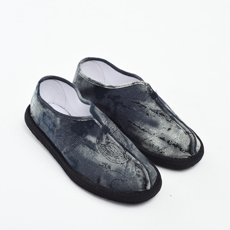 Men's Cloth Artistic Retro Flat Autumn Canvas Shoes