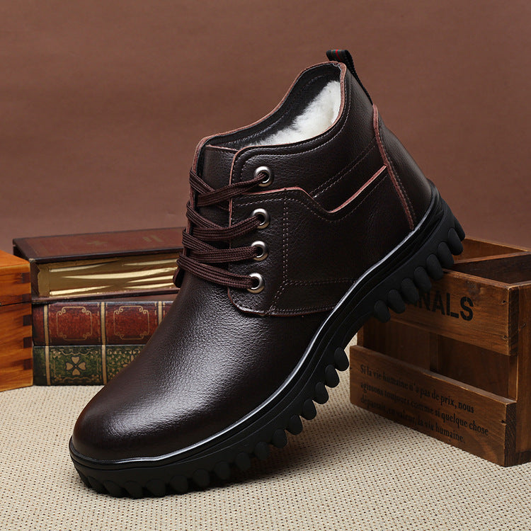 Men's Winter Wool Cotton With Veet Warm Men's Shoes